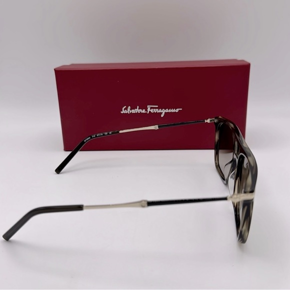 Salvatore Ferragamo SF966S Square Aviator Sunglasses Tortoise Made in Italy - Picture 4 of 10